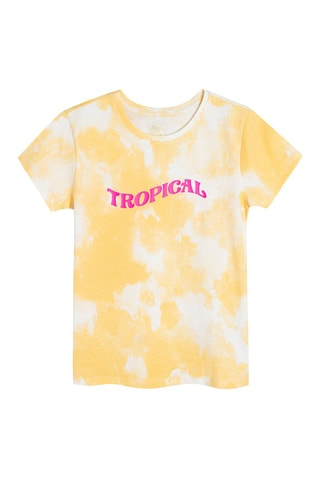 T-shirt tie and dye Jaune