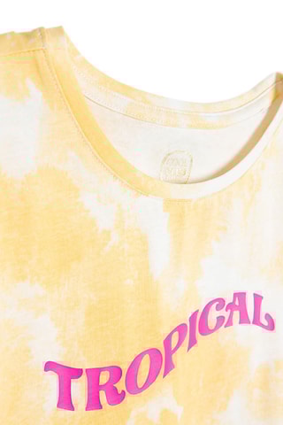 T-shirt tie and dye Jaune