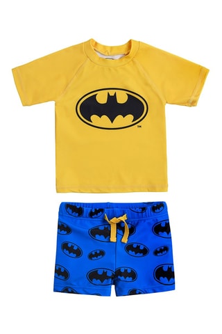 T-shirt et short de bain Batman La Ligue des Justiciers DC Comics Jaune et bleu roi