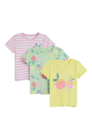 3 t-shirts Jaune et rose