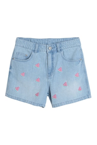 Short en jean Bleu