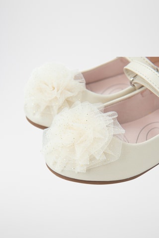 Gelakte Ballerina’s - Ecru