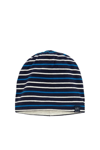 Bonnet réversible - Gris clair chiné et bleu