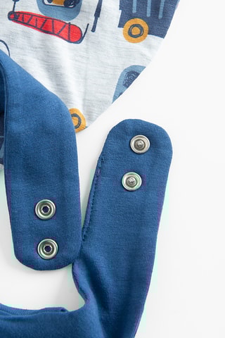 2 bandanas - Bleu pétrole et gris clair