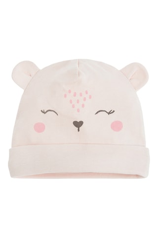 Bonnet à oreilles - Rose poudré