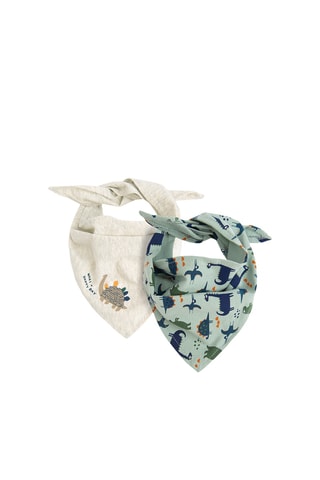 2 bandanas - Gris et vert d’eau