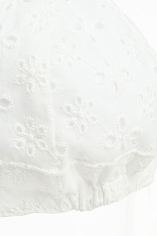 Béguin en broderie anglaise - Blanc