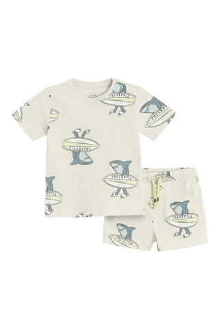 T-shirt et short - Beige