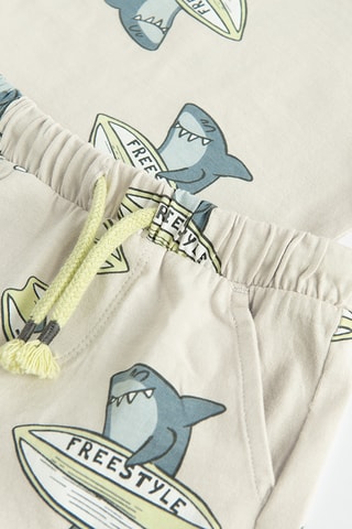 T-shirt et short - Beige