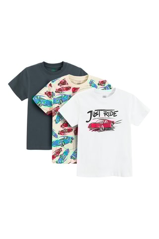 3 t-shirts - Blanc et gris