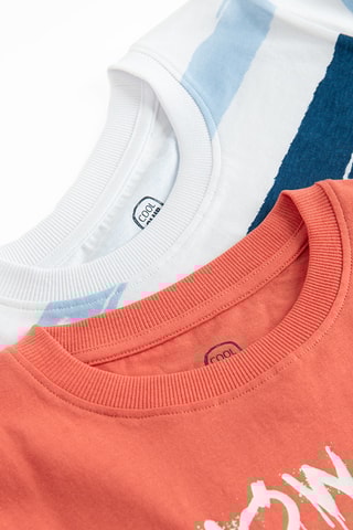 2 t-shirts - Rouge et blanc