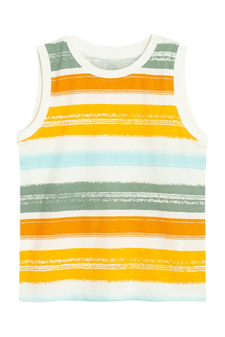 2 débardeurs - Blanc et vert olive