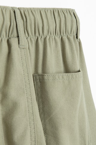 Pantalon en lin - Vert olive