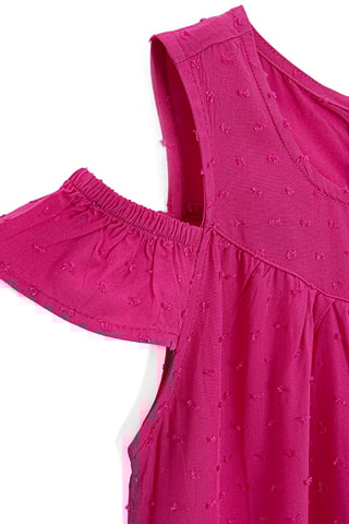 Robe plumetis - Fuchsia