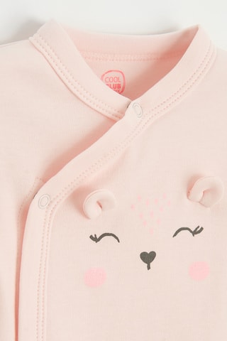 2 bodys - Rose poudré et blanc