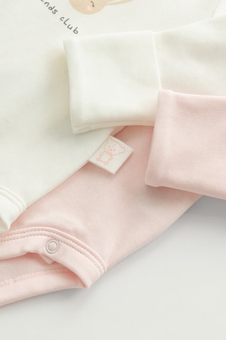 2 bodys - Rose poudré et blanc