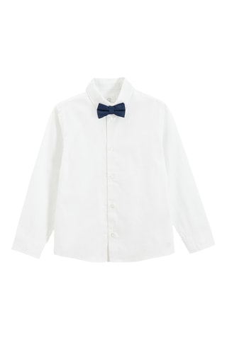 Chemise et gilet de costume -  Blanc et bleu marine