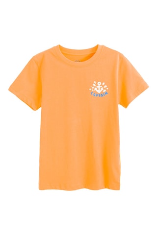 3 t-shirts -  Orange, bleu roi et blanc