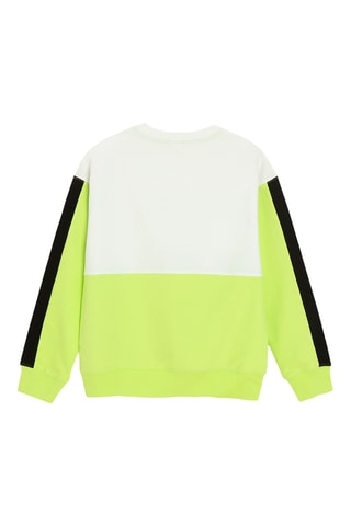 Sweat -  Blanc et vert citron