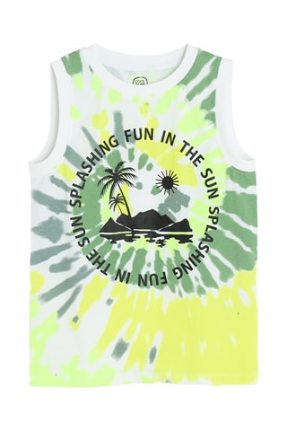 Débardeur tie and dye -  Blanc