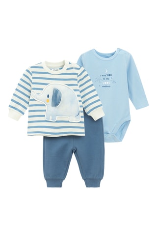 Ensemble 3 pièces -  Bleu et blanc