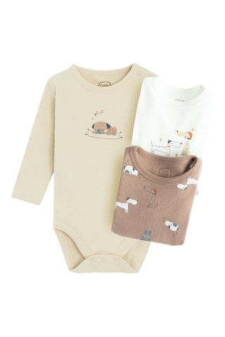 3 bodys -  Blanc et beige