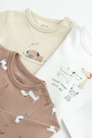 3 bodys -  Blanc et beige