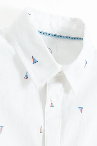 Chemise en lin -  Blanc