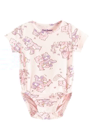 2 bodys Les Bisounours -  Rose et vert d’eau