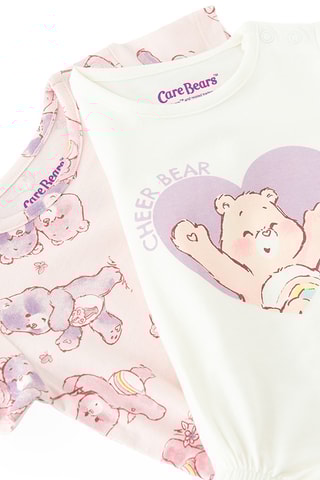 2 bodys Les Bisounours -  Rose et vert d’eau