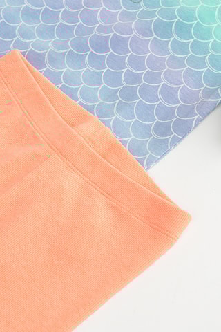 T-shirt et short -  Vert clair et orange