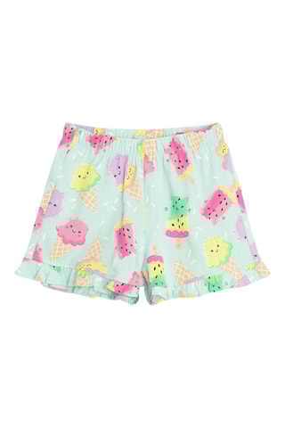 2 shorts -  Vert citron et bleu clair