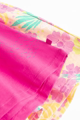 2 robes -  Fuchsia et jaune