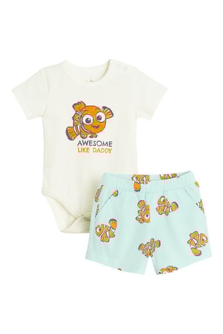 Body et short Nemo Le Monde de Nemo Disney -  Blanc et ciel