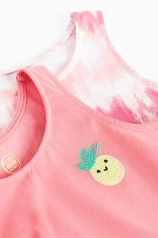 2 débardeurs -  Rose et blanc