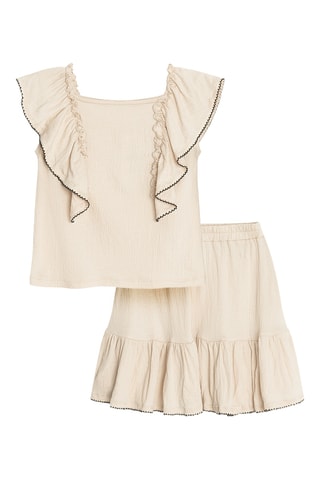 T-shirt et jupe -  Ecru