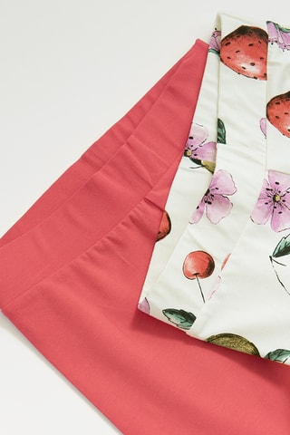 2 leggings -  Corail et blanc