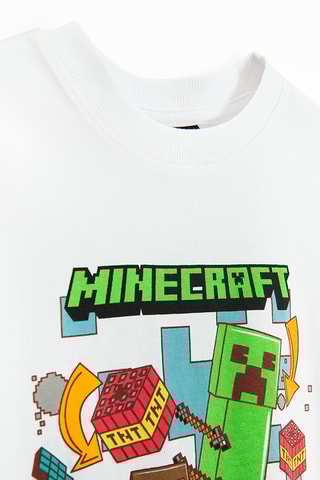 T-shirt Minecraft -  Blanc