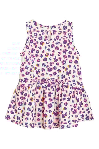 Robe sans manches -  Violet et blanc