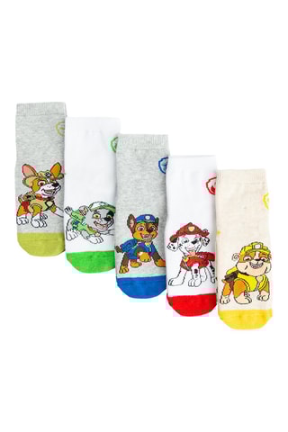 5 paires de chaussettes Pat’ Patrouille -  Blanc et gris chiné