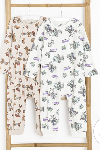 2 grenouillères Toy Story Disney Pixar -  Blanc et écru