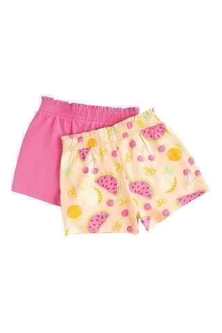 2 shorts -  Rose et jaune