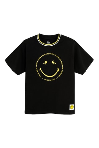 2 t-shirts Smiley -  Noir et blanc