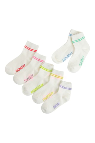 7 paires de chaussettes -  Blanc