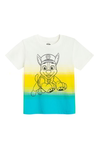 T-shirt dip and dye et short Chase Pat’ Patrouille -  Blanc et bleu marine