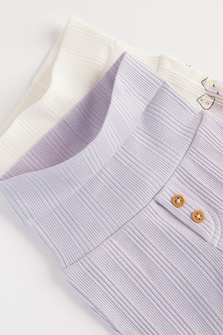 2 pantalons -  Ecru et mauve