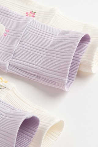 2 pantalons -  Ecru et mauve