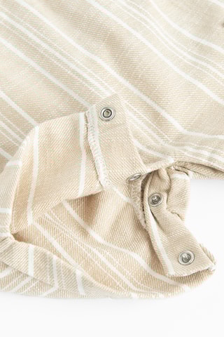 T-shirt et salopette -  Blanc et marron