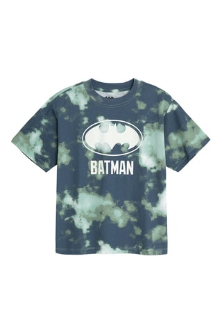 T-shirt tie and dye Batman La Ligue des Justiciers DC Comics - Blanc