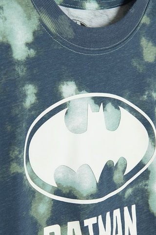 T-shirt tie and dye Batman La Ligue des Justiciers DC Comics - Blanc